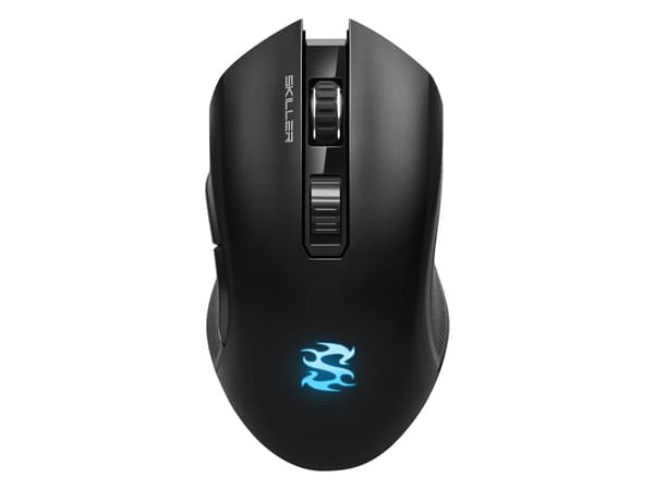 Sharkoon SKILLER SGM3 - Mus - optisk - 7 knappar - trådlös, kabelansluten - USB, 2.4 GHz - svart