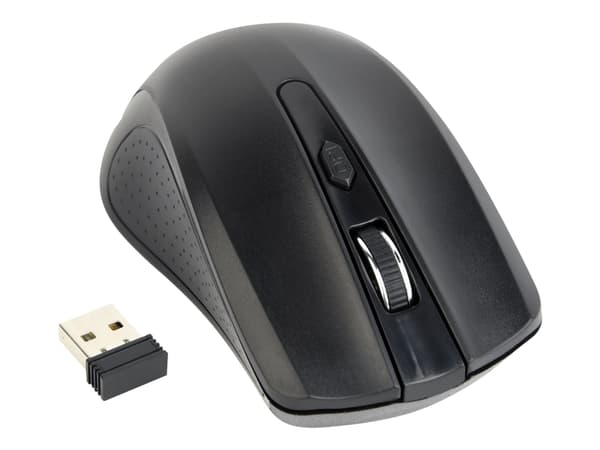 Gembird MUSW-4B-04 - Mus - optisk - 4 knappar - trådlös - 2.4 GHz - trådlös USB-mottagare - svart - blåsa