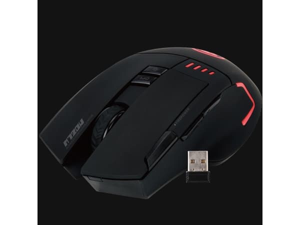 Marvo M720W, högerhand, Optisk, RF Trådlös, 4800 DPI, Svart
