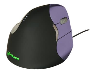 Evoluent VerticalMouse 4 Small - Vertikal mus - ergonomisk - högerhänt - optisk - 6 knappar - kabelansluten - USB
