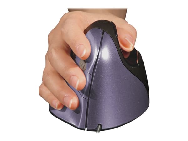 Evoluent VerticalMouse 4 Small - Vertikal mus - ergonomisk - høyrehendt - optisk - 6 knapper - kablet - USB