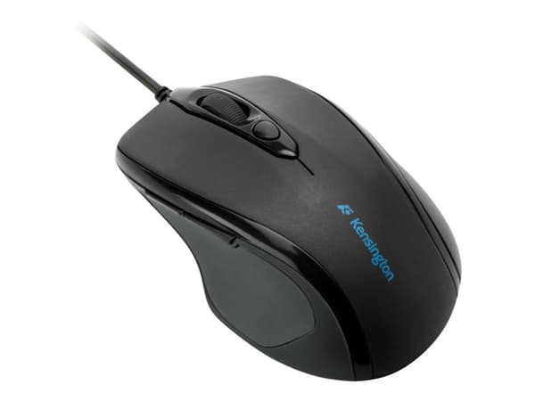 Kensington Pro Fit Mid-Size - Mus - högerhänt - optisk - 5 knappar - kabelansluten - USB - svart