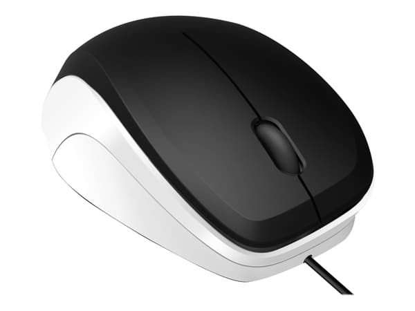 SPEEDLINK LEDGY - Mus - ergonomisk - høyrehendt - optisk - 3 knapper - kablet - USB - svart, hvit Sort, Hvit