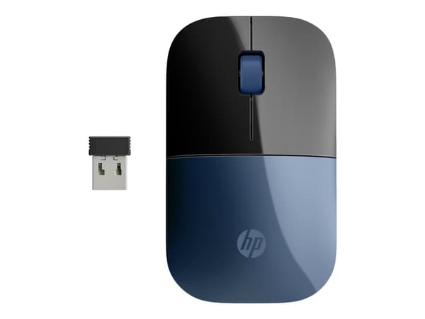 HP Z3700 - Mus - 3 knapper - trådløs - 2.4 GHz - USB trådløs mottaker - blå - for HP 24; Pavilion 24, 27, 32, TP01