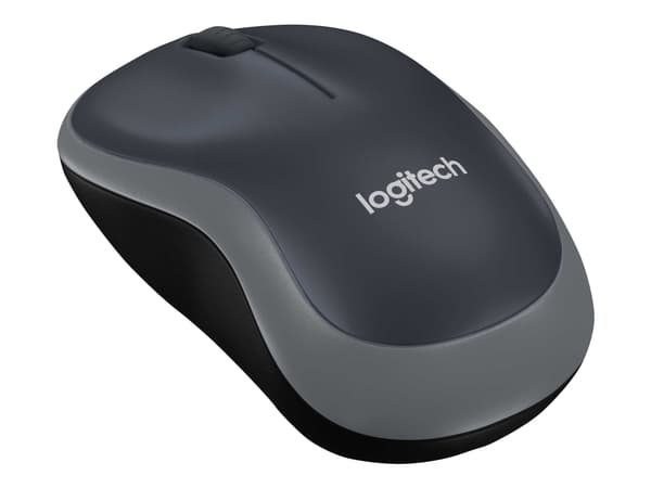 Logitech M185 - Mus - optisk - trådløs - 2.4 GHz - USB trådløs mottaker - grå Sort, Grå