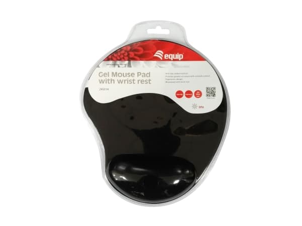 Equip 245014, Svart, Monokromatiskt, Tyg, Gel, Polyuretan, Handledsstöd, Halksäkert underlag