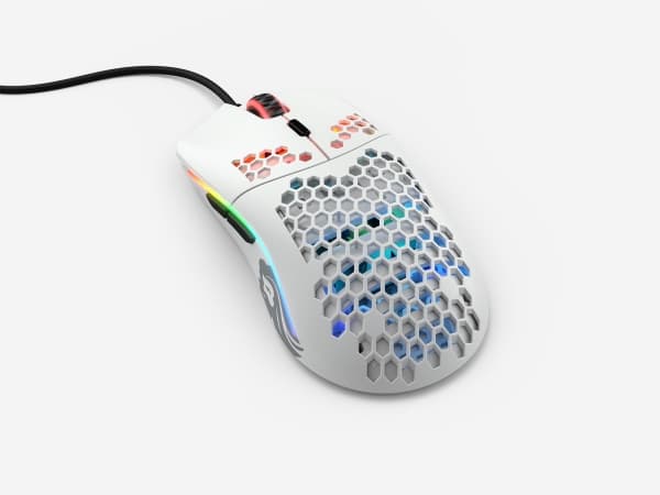 Glorious Model O - Matte White - Gaming Mus - Optisk - 6 knapper - 12000 DPI - Hvid m. RGB