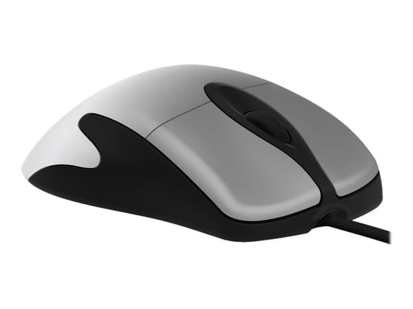 Microsoft Pro IntelliMouse - Mus - högerhänt - optisk - 5 knappar - kabelansluten - USB 2.0 - skuggvit