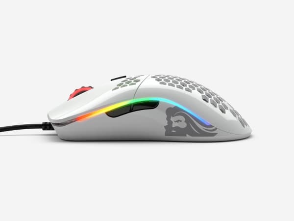 Glorious Model O - Glossy White - Gaming Mus - Optisk - 6 knapper - 12000 DPI - Hvid m. RGB