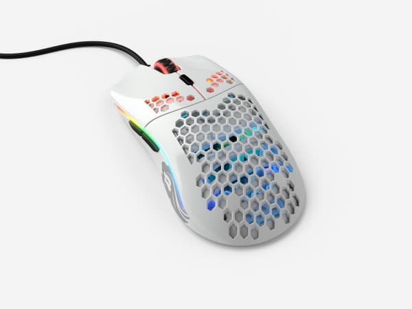 Glorious Model O - Glossy White - Gaming Mus - Optisk - 6 knapper - 12000 DPI - Hvid m. RGB