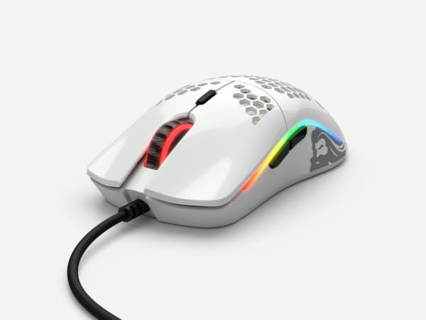 Glorious Model O - Glossy White - Gaming Mus - Optisk - 6 knapper - 12000 DPI - Hvid m. RGB