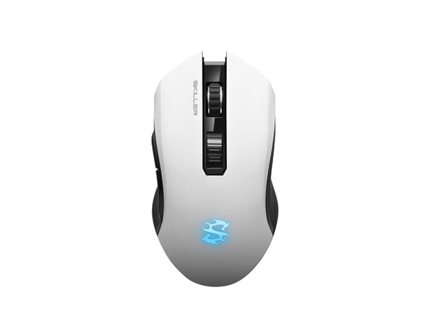 Sharkoon SKILLER SGM3 - Mus - optisk - 7 knappar - trådlös, kabelansluten - USB, 2.4 GHz - vit
