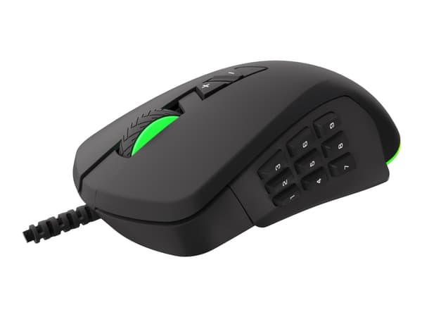 Genesis Xenon 770 - Mus - optisk - 14 knappar - kabelansluten - USB 2.0 - svart Svart