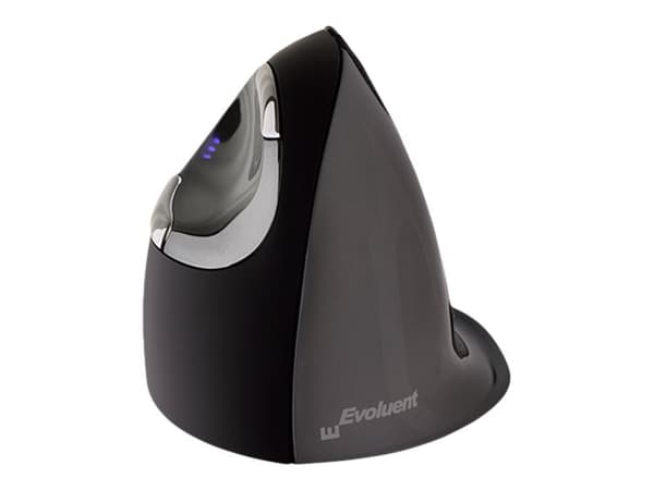 Evoluent VerticalMouse D Small - Vertikal mus - ergonomisk - laser - 6 knappar - trådlös - trådlös USB-mottagare