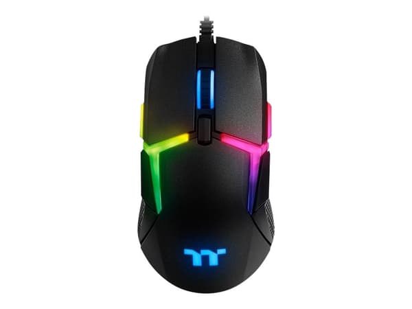 Thermaltake Level 20 RGB, Molempikätinen, Optinen, USB A-tyyppi, 16000 DPI, Musta