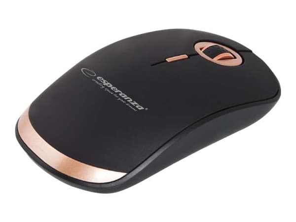 Esperanza Acrux - Mus - optisk - 4 knappar - trådlös - 2.4 GHz - trådlös USB-mottagare - svart
