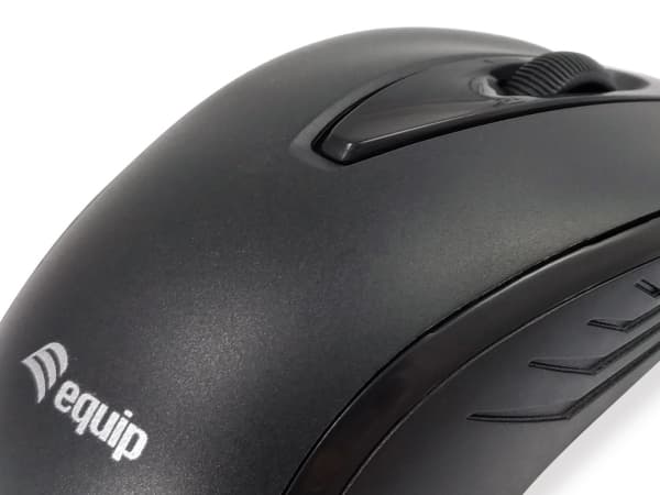Equip 245107, Molempikätinen, Optinen, USB A-tyyppi, 1000 DPI, Musta