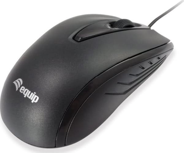 Equip 245107, Molempikätinen, Optinen, USB A-tyyppi, 1000 DPI, Musta