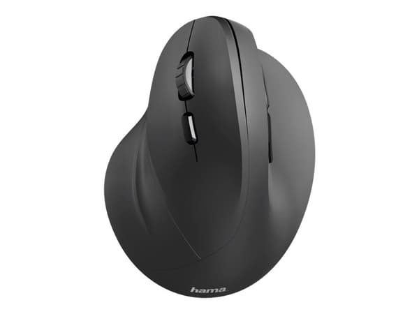 Hama "EMW-500L" - Mus - ergonomisk - vänsterhänt - optisk - 6 knappar - trådlös - 2.4 GHz - trådlös USB-mottagare - svart