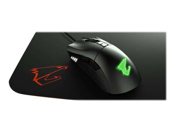 AORUS M3 - Mus - optisk - 7 knappar - kabelansluten - USB - mattsvart