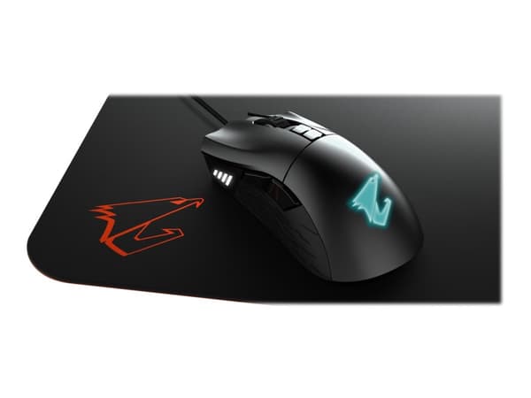 AORUS M3 - Mus - optisk - 7 knappar - kabelansluten - USB - mattsvart Svart