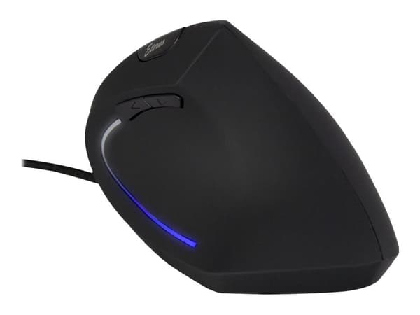 Inter-Tech Eterno KM-206WR - Vertikal - vertikal mus - ergonomisk - høyrehendt - optisk - 6 knapper - kablet - USB 2.0 - løsvekt