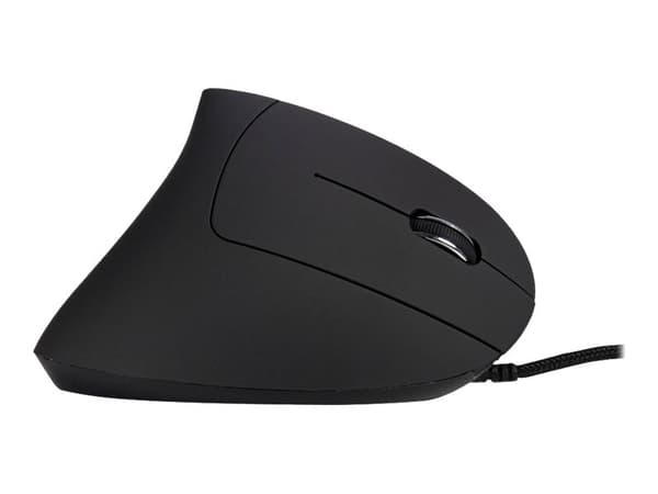 Inter-Tech Eterno KM-206WR - Vertikal - vertikal mus - ergonomisk - høyrehendt - optisk - 6 knapper - kablet - USB 2.0 - løsvekt