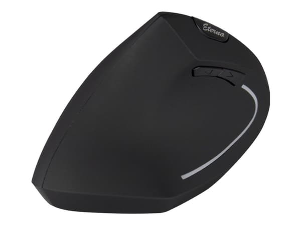 Eterno KM-206L - Vertikal mus - ergonomisk - vänsterhänt - 6 knappar - trådlös - 2.4 GHz - trådlös USB-mottagare