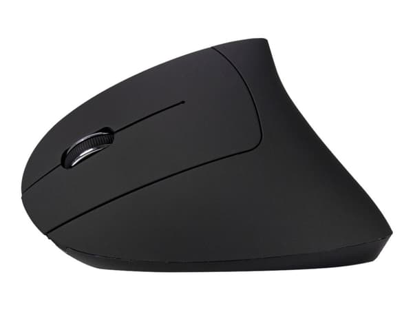 Eterno KM-206L - Vertikal mus - ergonomisk - vänsterhänt - 6 knappar - trådlös - 2.4 GHz - trådlös USB-mottagare