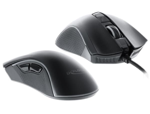 Delock Gaming - Mus - ergonomisk - högerhänt - optisk - 7 knappar - kabelansluten - USB - svart - detaljhandel