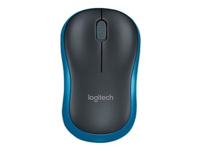 Logitech M185 - Mus - optisk - trådløs - 2.4 GHz - USB trådløs mottaker - blå