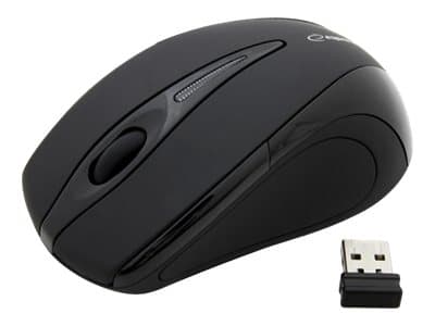 Esperanza EM101K - Mus - optinen - 3 knapper - trådløs - 2.4 GHz - trådløs modtager (USB) - lajittelu musta