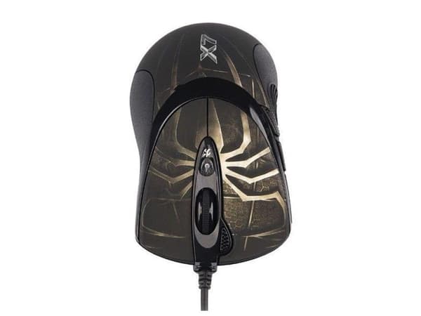A4Tech EVO XGame Laser Oscar X747 Brown Fire - Mus - laser - 7 knappar - kabelansluten - USB
