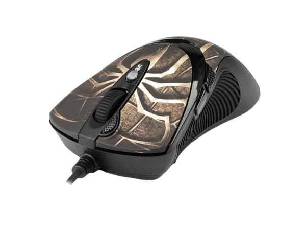 A4Tech EVO XGame Laser Oscar X747 Brown Fire - Mus - laser - 7 knappar - kabelansluten - USB