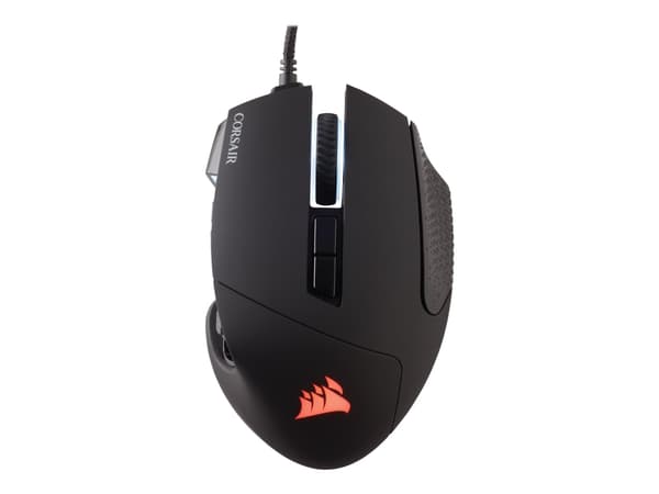 CORSAIR Gaming Scimitar RGB Elite - Mus - optisk - 17 knappar - kabelansluten - USB - svart