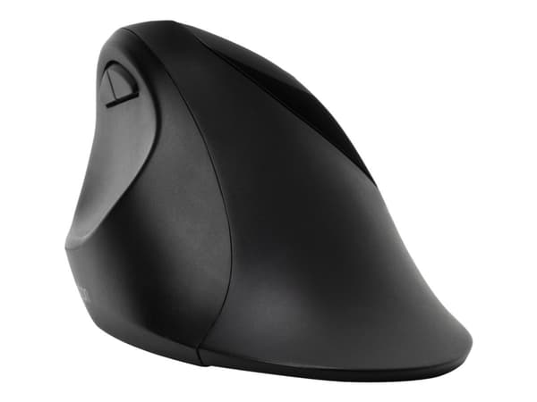 Kensington Pro Fit Ergo Wireless Mouse - Mus - ergonomisk - 5 knapper - trådløs - 2.4 GHz, Bluetooth 4.0 LE - USB trådløs mottaker - svart - løsvekt