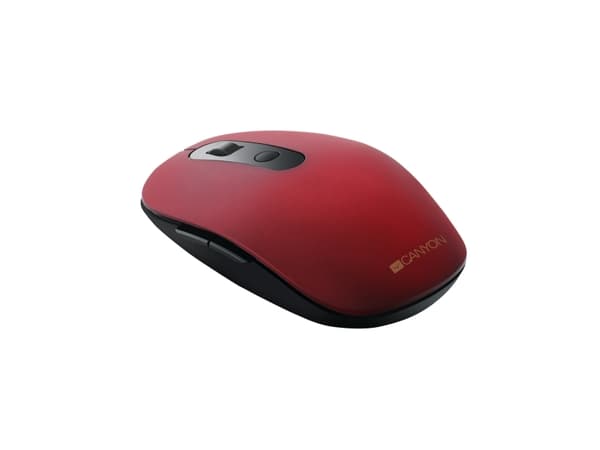 Canyon MW-9, Oikeakätinen, Optinen, RF Wireless + Bluetooth, 1600 DPI, Punainen