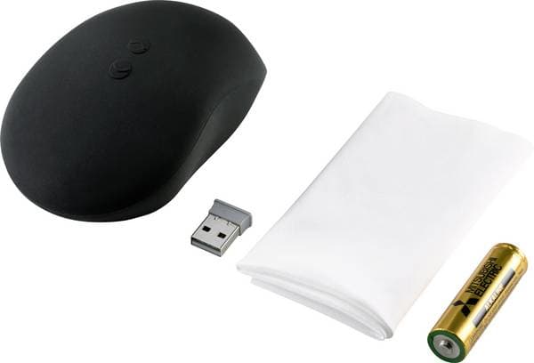 Renkforce RF-4284826, Ambidekstriøs, RF kabel-fri, 1300 DPI, Sort