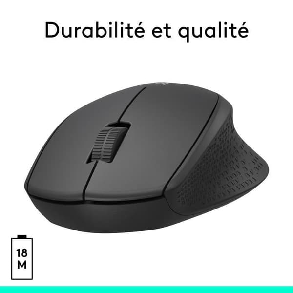 LOGITECH Silent Mouse M330 Silent Plus - Trådlös - Svart