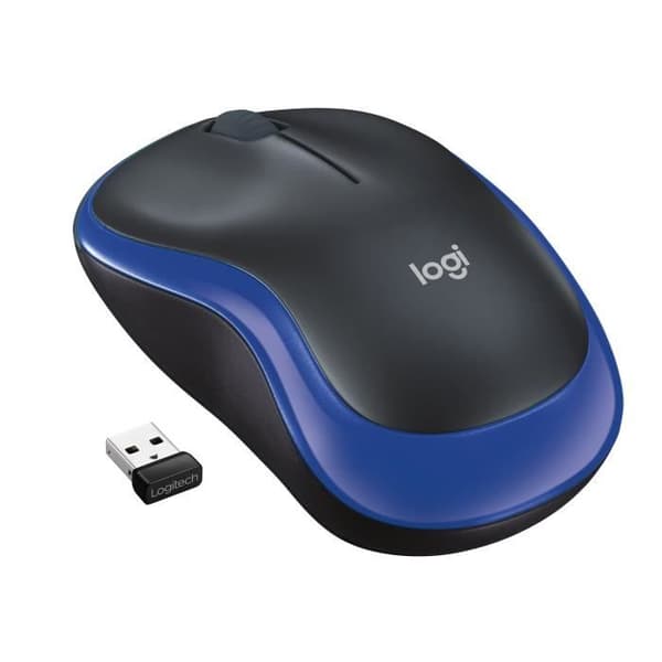 Logitech trådlös optisk mus - M185 Blue