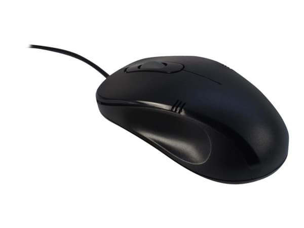 Inter-Tech M-3026, Molempikätinen, Optinen, USB A-tyyppi, 1000 DPI, Musta musta