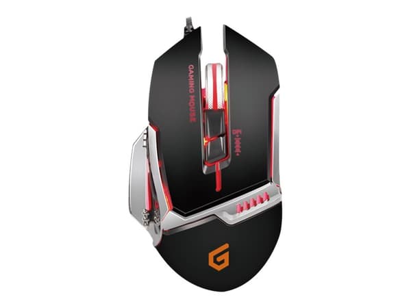 Conceptronic DJEBBEL 8 - Mus - ergonomisk - optisk - 8 knappar - kabelansluten - USB - svart, silver