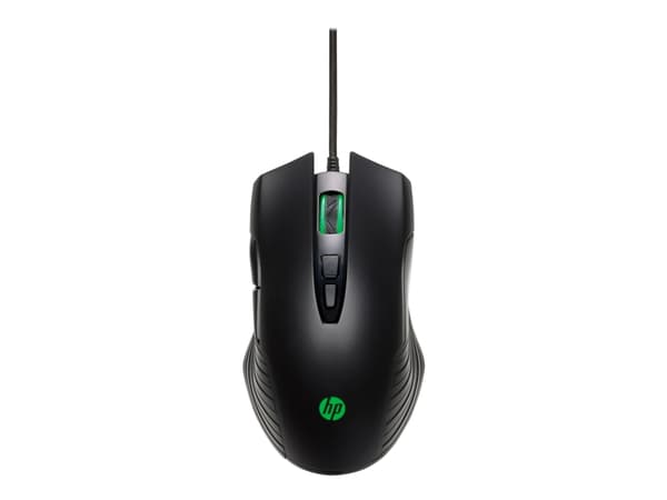 HP X220 Backlit Gaming - Mus - optisk - 7 knapper - kablet - svart - for HP 21, 22, 24, 27; Pavilion 24, 27, 32, TP01