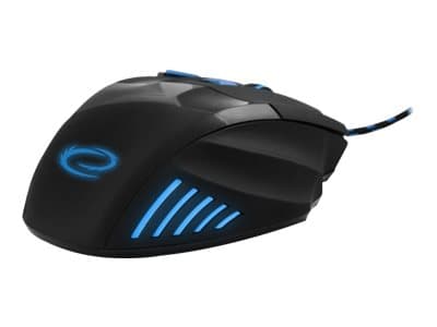 Esperanza MX201 WOLF - Mus - högerhänt - optisk - 7 knappar - kabelansluten - USB - blå