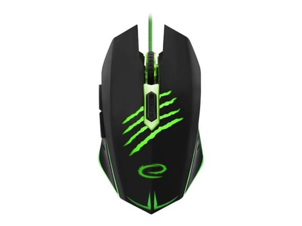 Esperanza MX209 CLAW - Mus - ergonomisk - högerhänt - optisk - 6 knappar - kabelansluten - USB