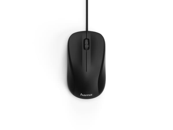 Hama MC-300, Oikeakätinen, Optinen, USB A-tyyppi, 1200 DPI, Musta