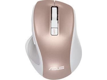 ASUS MW202 - Mus - optisk - 6 knapper - trådløs - 2.4 GHz - USB trådløs mottaker - muddergrå