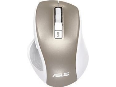 ASUS MW202 - Mus - optisk - 6 knapper - trådløs - 2.4 GHz - USB trådløs mottaker - muddergrå