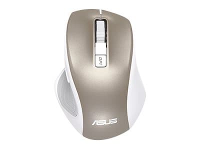 ASUS MW202 - Mus - optisk - 6 knapper - trådløs - 2.4 GHz - USB trådløs mottaker - muddergrå