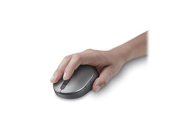 Dell Mobile Pro MS5120W - Mus - optisk - 7 knappar - trådlös - 2.4 GHz, Bluetooth 5.0 - Titan gray - med 3 års avancerad utbytesservice